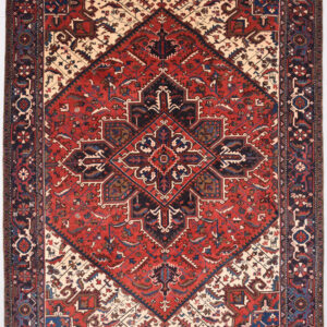 7′ x 9’4″ Heriz Authentic Persian Rug