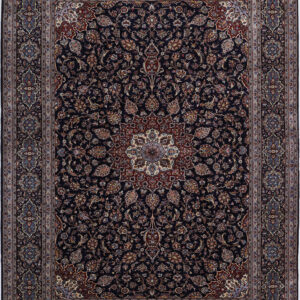 Kashan  8’9″ x 9’11” Authentic Persian Rug