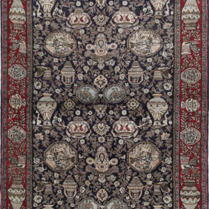 4’9″ x 6’9″ Qum Authentic Persian Rug