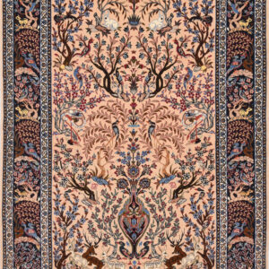 3’8” x 5’7” Isfahan Authentic Persian Rug
