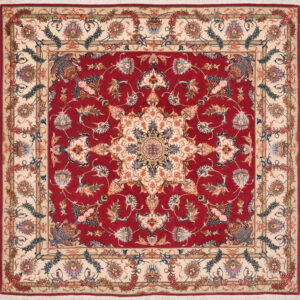 4’11” x 4’9” Tabriz Authentic Persian Rug