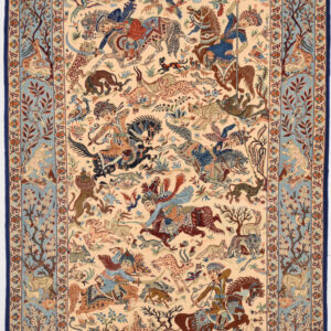 3’6” x 5’6” Isfahan Authentic Persian Rug